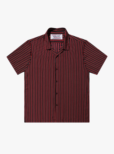 Club Stripe Half Shirts - Red
