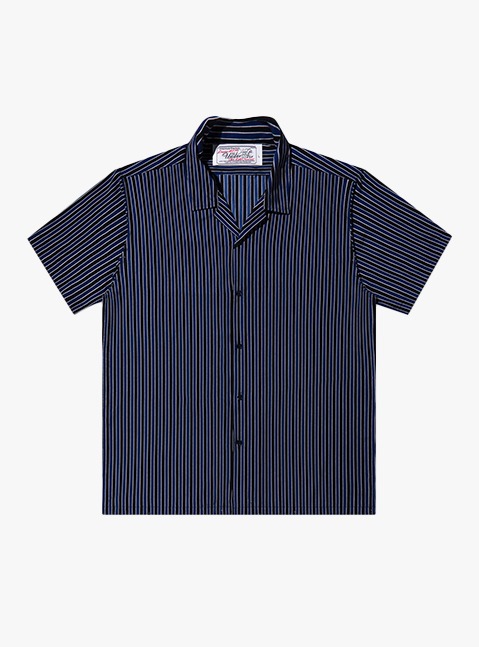 Club Stripe Half Shirts - Navy