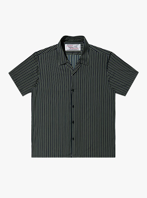 Club Stripe Half Shirts - Khaki
